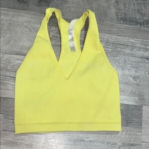 FP Yellow Ribbed Bra Top